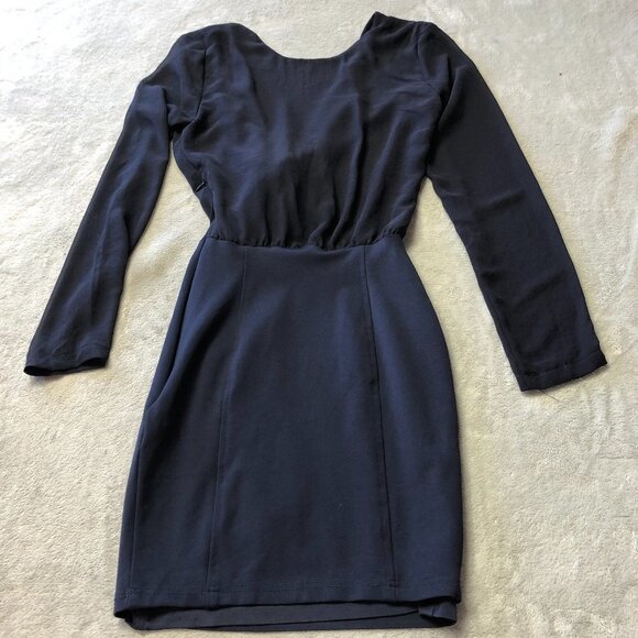 NWT Bec & Bridge Freya Drape Reversible Navy Dress - Picture 5 of 15